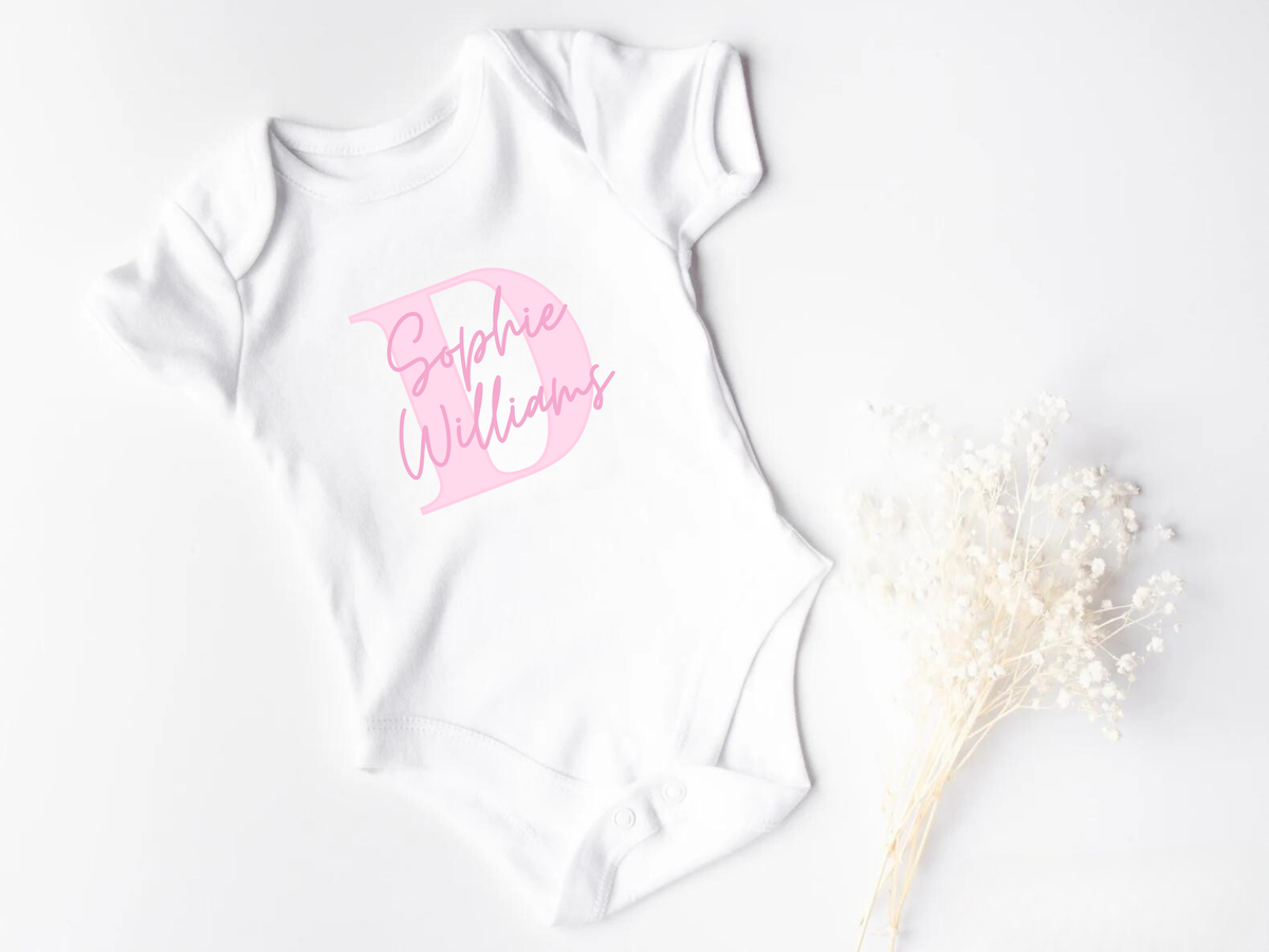 Custom Monogram Onesie