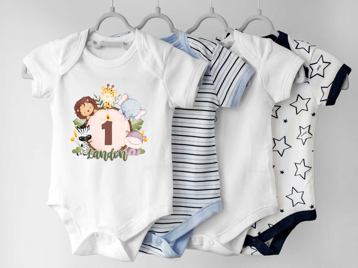 Safari 1st Birthday Onesie